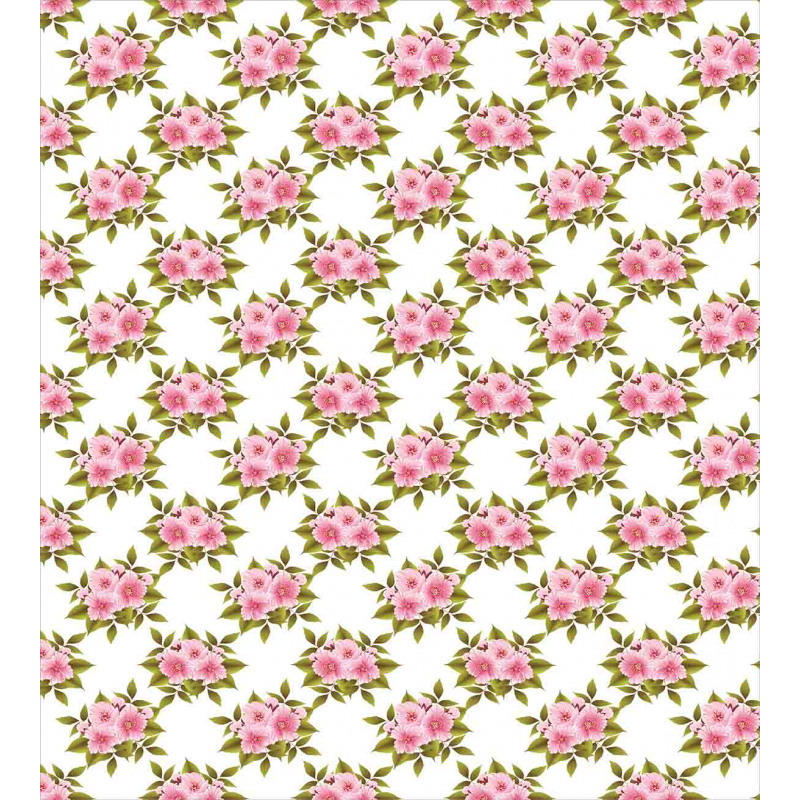 Blossoming Sakura Flowers Duvet Cover Set