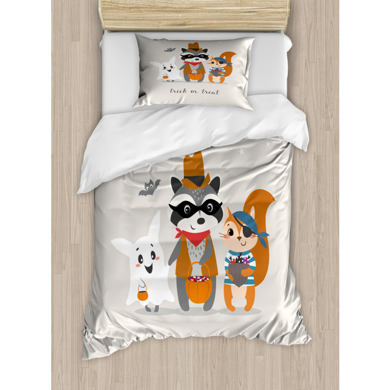 Trick Treat Happy Halloween Duvet Cover Set