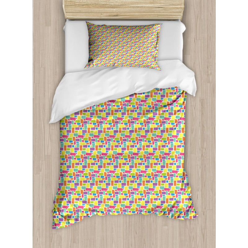 Hipster Funky Mosaic Tiles Duvet Cover Set