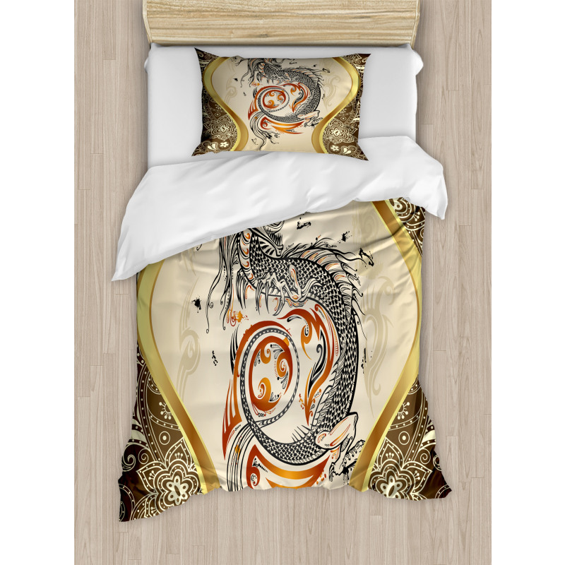 Serpent Mythological Duvet Cover Set