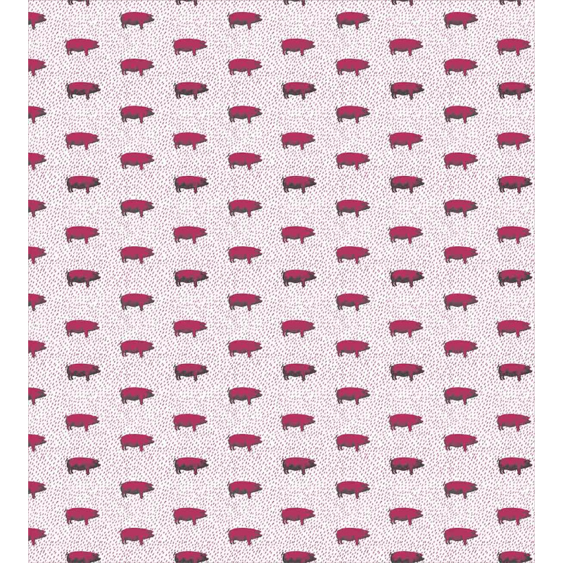 Domestic Swine Pig Sketch Duvet Cover Set