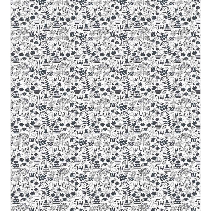 Greyscale Blossoming Flora Duvet Cover Set