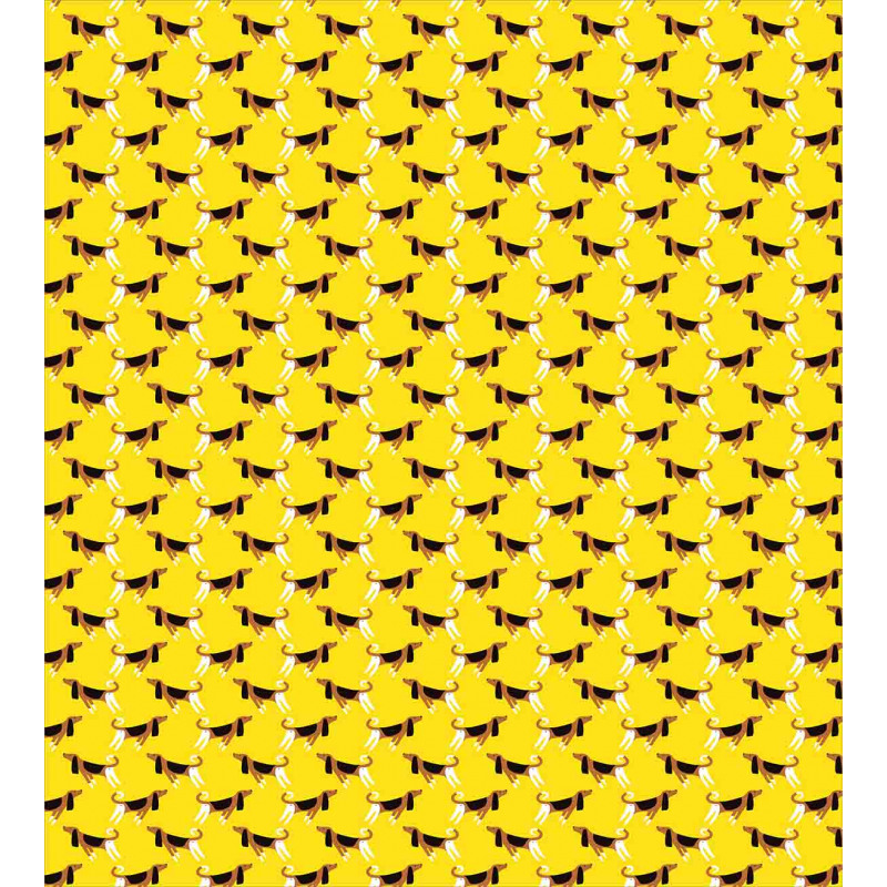 Fun Pet Characters on Yellow Duvet Cover Set