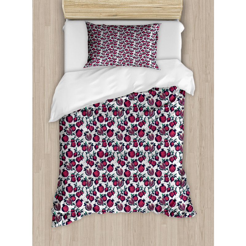 Cut and Whole Pomegranates Duvet Cover Set