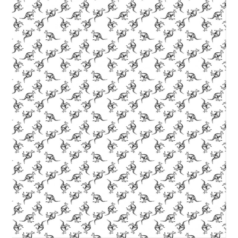 Sketched Long Tailed Baby Duvet Cover Set