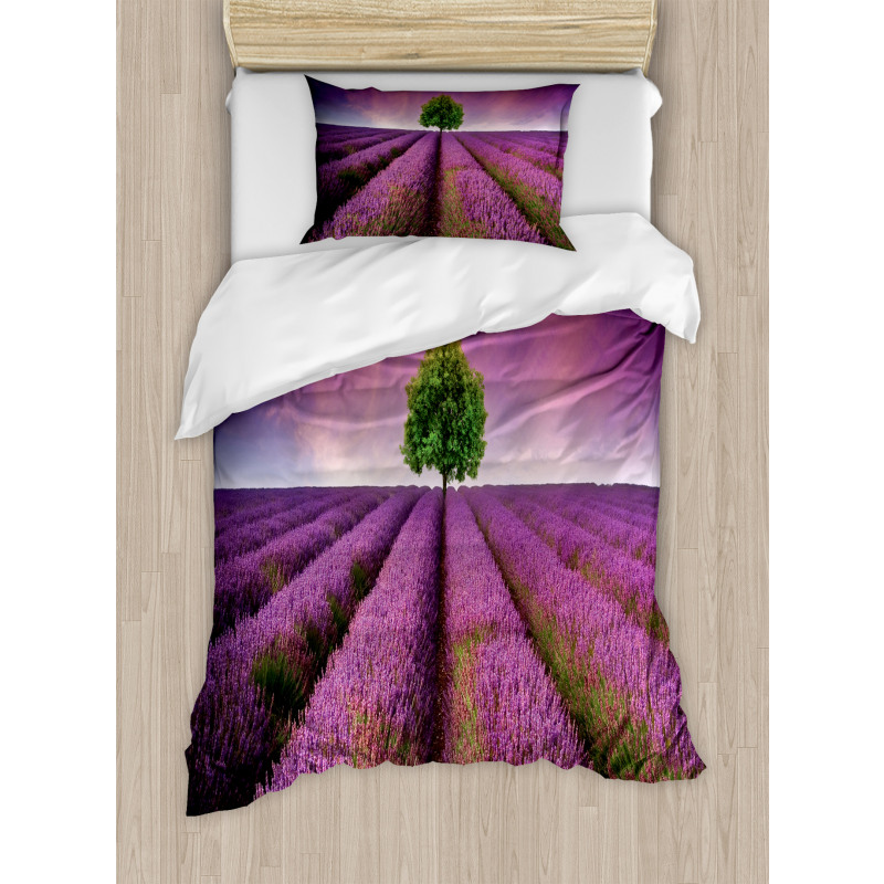 Lavender Fields and Tree Duvet Cover Set