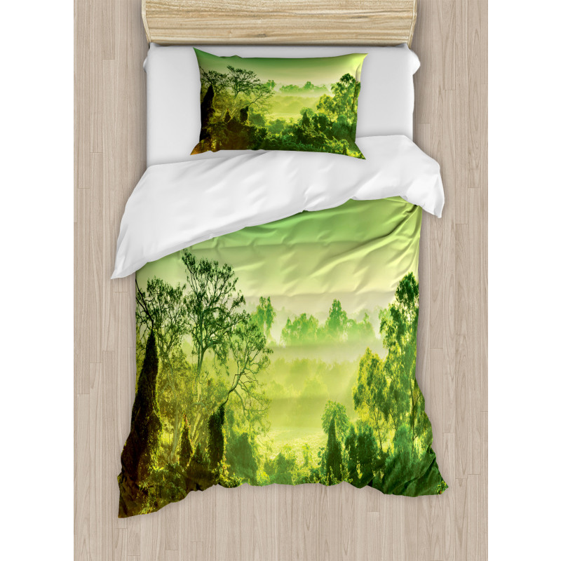 Monochrome Nature Scene Duvet Cover Set