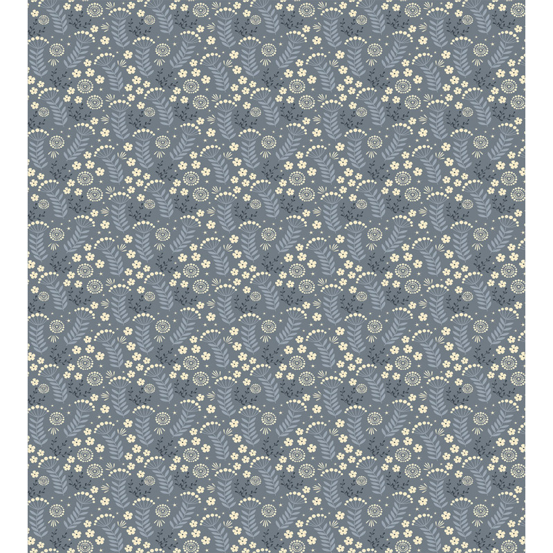 Greyscale Simplistic Flowers Duvet Cover Set