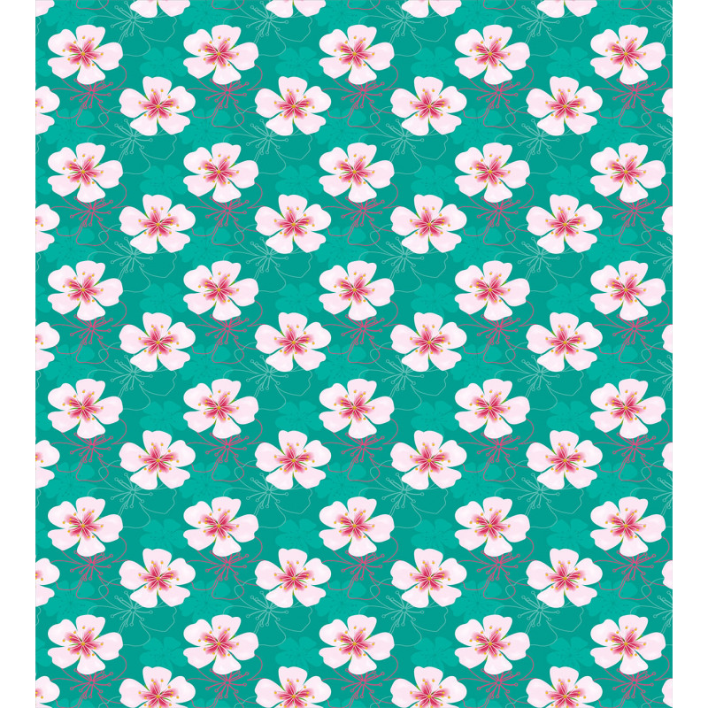 Simple Garden Flower Motifs Duvet Cover Set