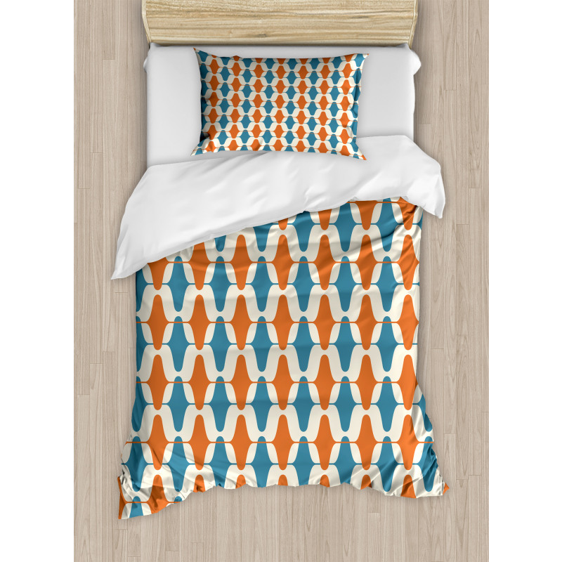 Fifties Style Motifs Vintage Duvet Cover Set