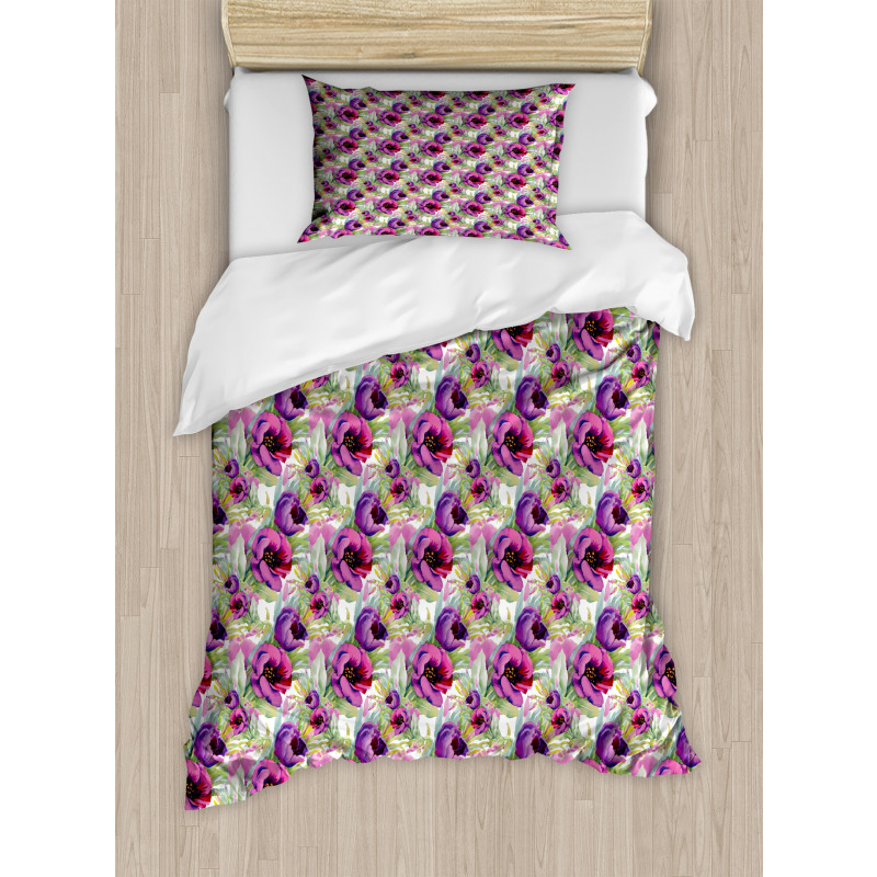 Valentines Flowers Romantic Duvet Cover Set