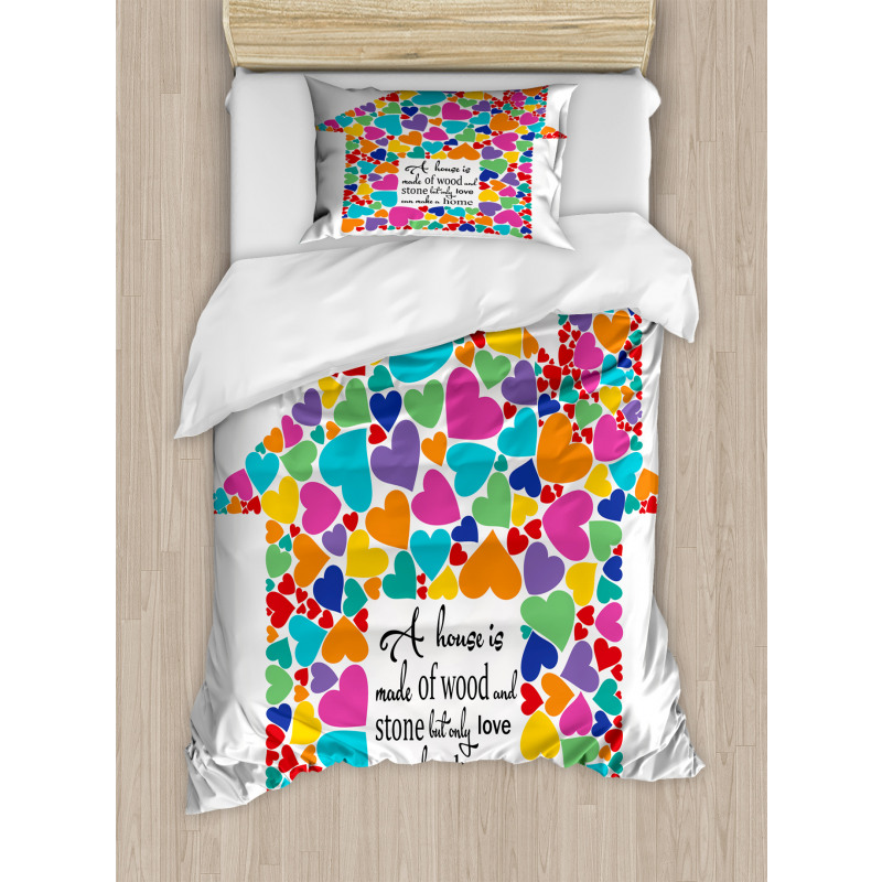 House with Hearts Home Love Duvet Cover Set