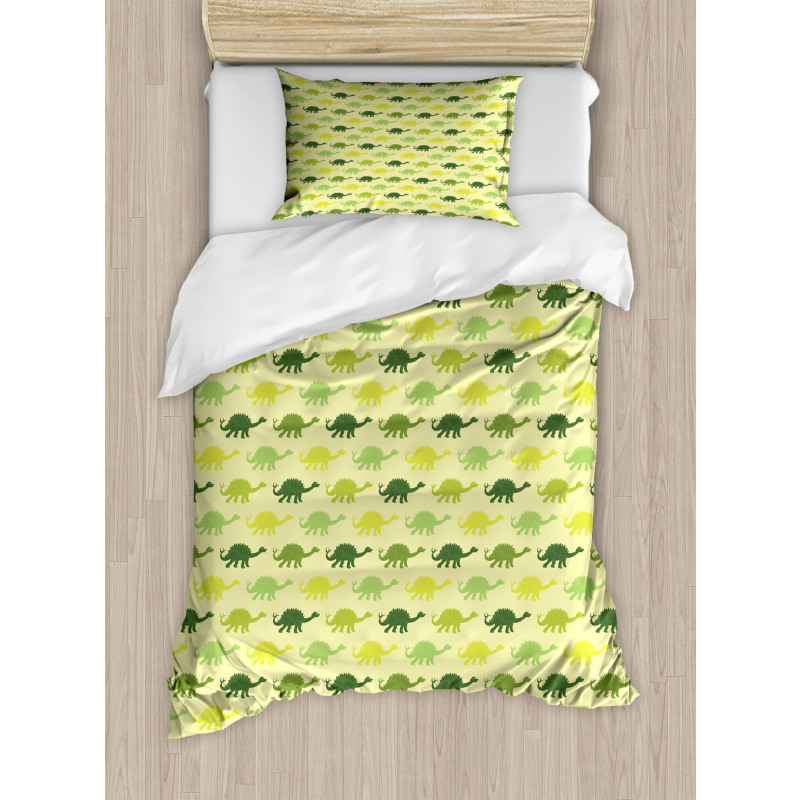 Pattern of Stegosaurus Duvet Cover Set