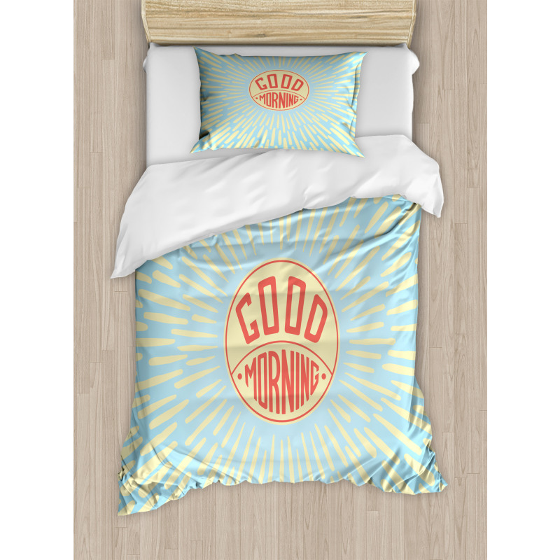 Greeting Text Duvet Cover Set