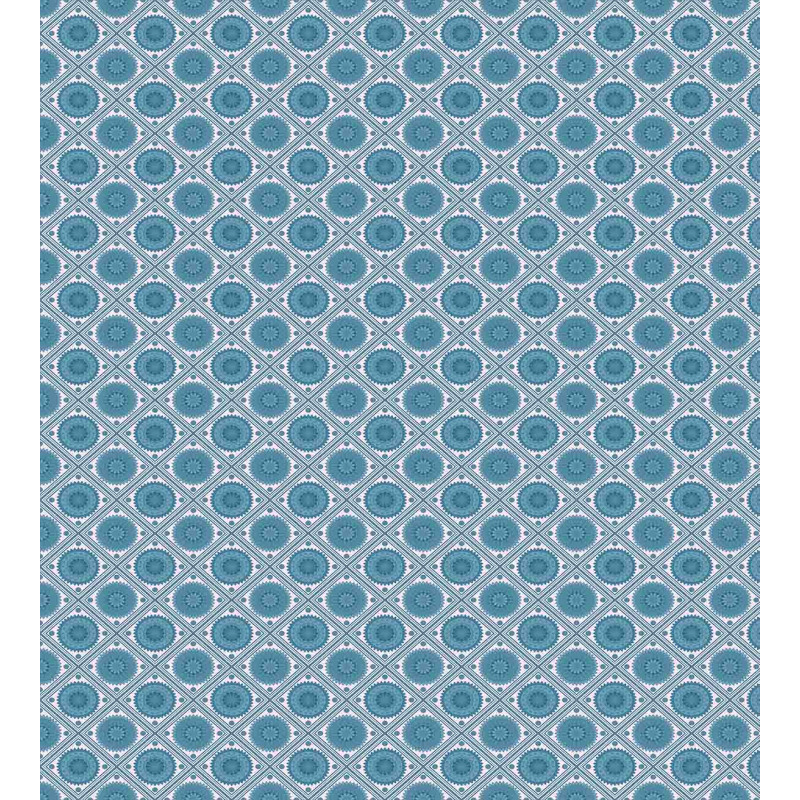 Rhombus Dots Floral Duvet Cover Set