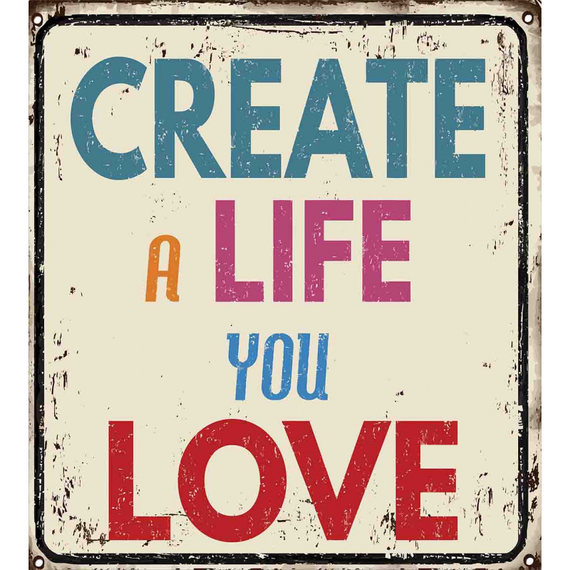 Create a Life You Love Text Duvet Cover Set
