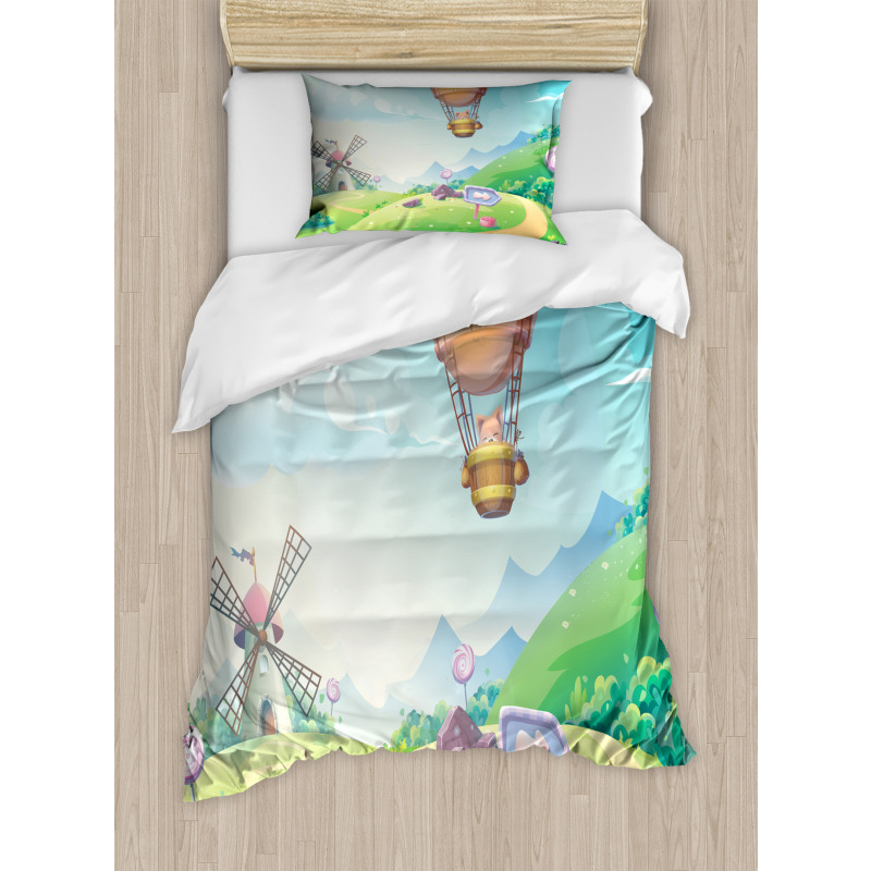 Candy Houses and Lollipop Duvet Cover Set