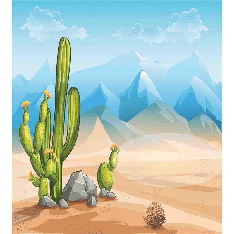 Lonely Cactus in the Desert Duvet Cover Set