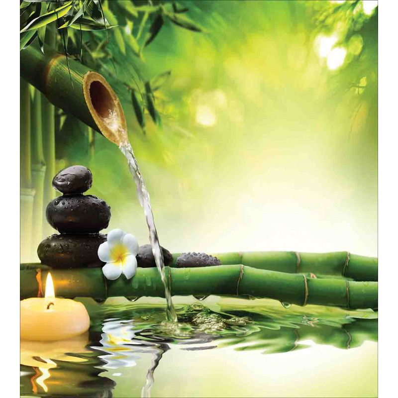 Meditation Stones Bamboo Duvet Cover Set