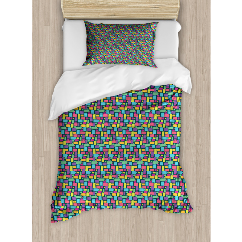 Cobblestone-like Shapes Duvet Cover Set