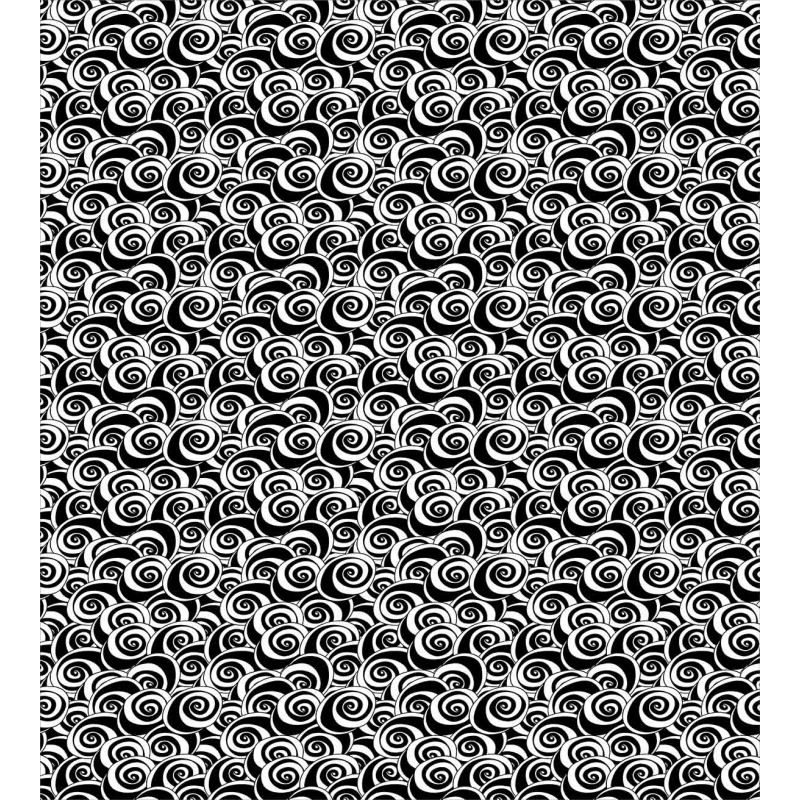 Monochrome Swirled Vortex Duvet Cover Set