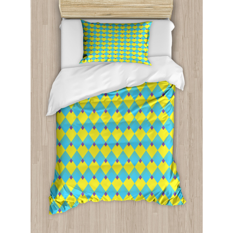 Geometric Rhombus Pattern Duvet Cover Set