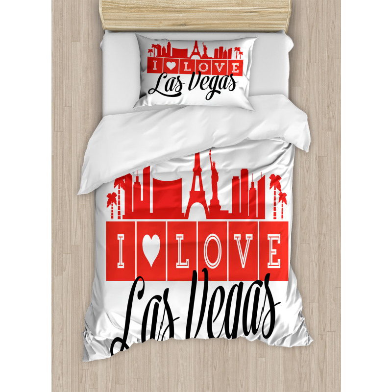 Writing with Landmarks Duvet Cover Set