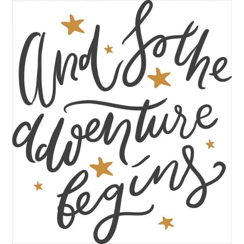 Adventure Begins Message Duvet Cover Set