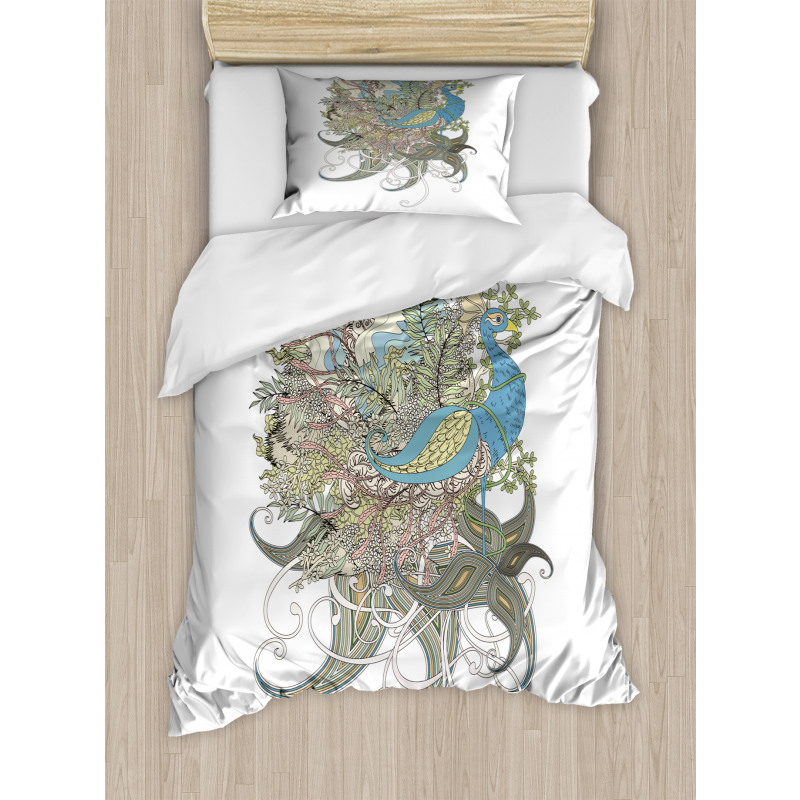 Aquatic Feathers Duvet Cover Set