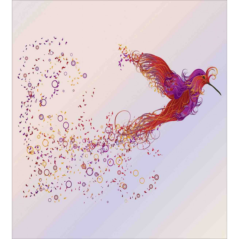 Abstract Hummingbird Duvet Cover Set