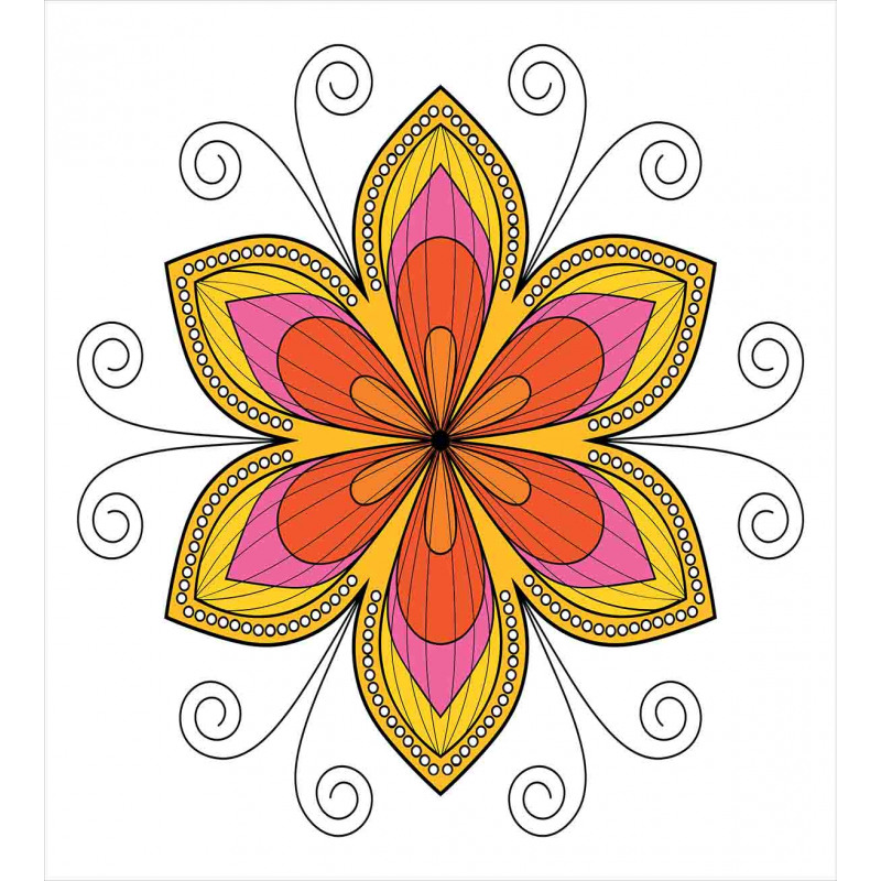 Flower Pattern Swirl Duvet Cover Set