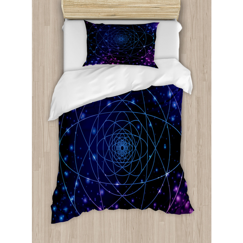 Outer Space Line Art Duvet Cover Set