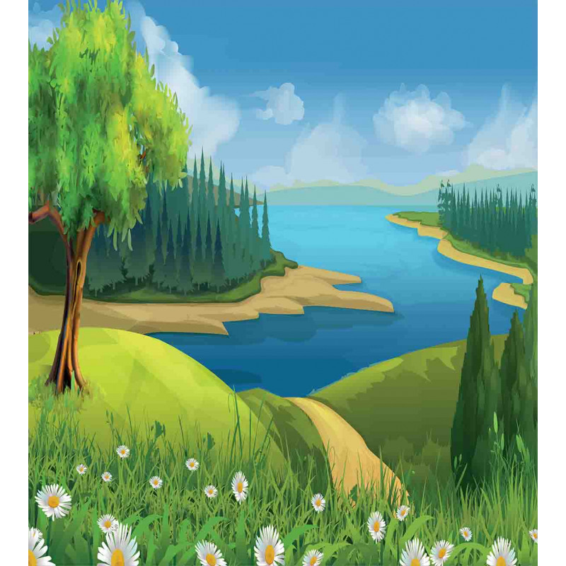 Cartoon Landscape Pattern Duvet Cover Set