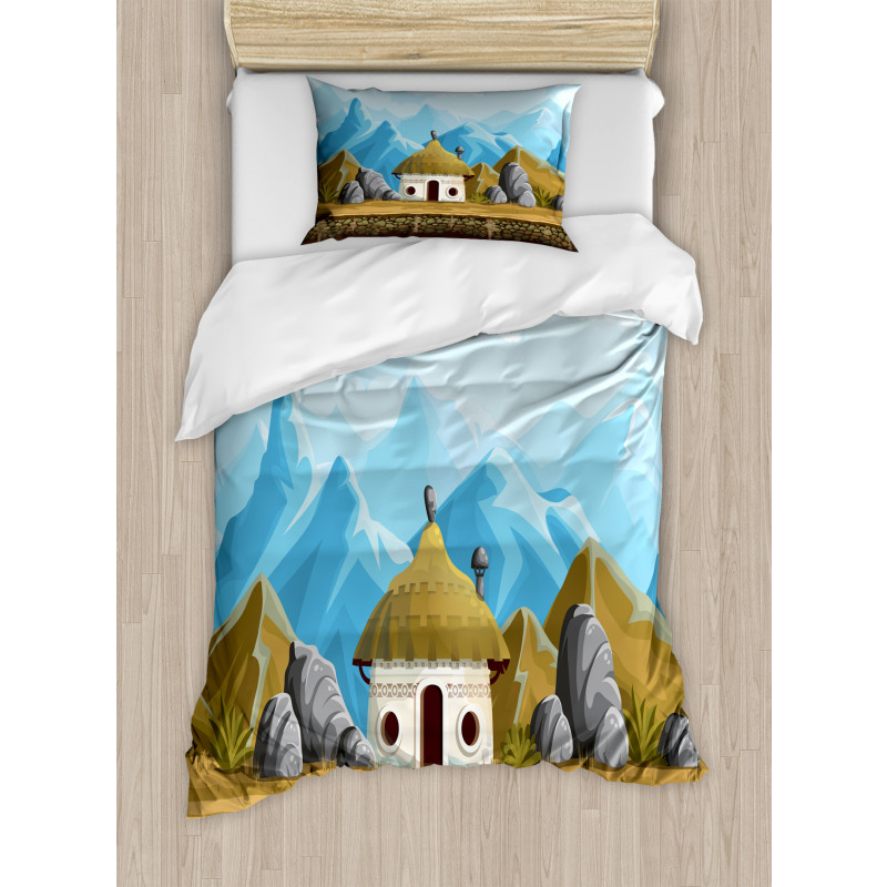 Hut in the Mountains Asia Duvet Cover Set