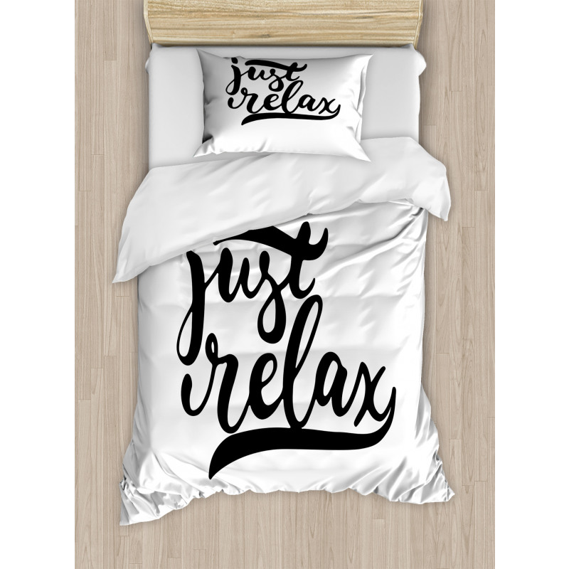 Minimalist Style Lettering Duvet Cover Set