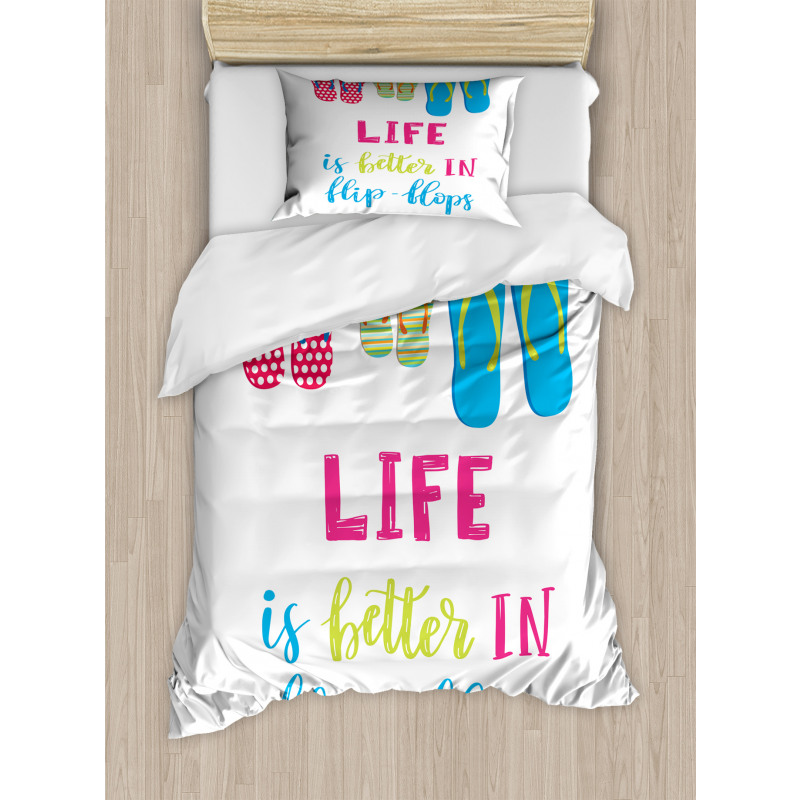 Life is Better in Flip Flops Duvet Cover Set