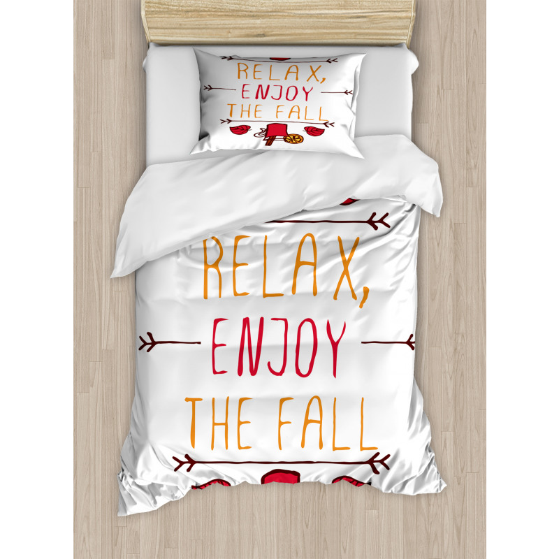 Autumn Concept Relax Enjoy Duvet Cover Set