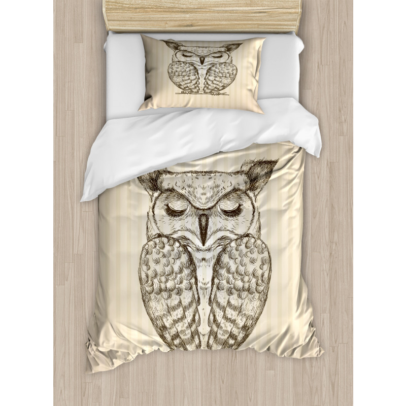 Sleeping Owl Dreams Duvet Cover Set