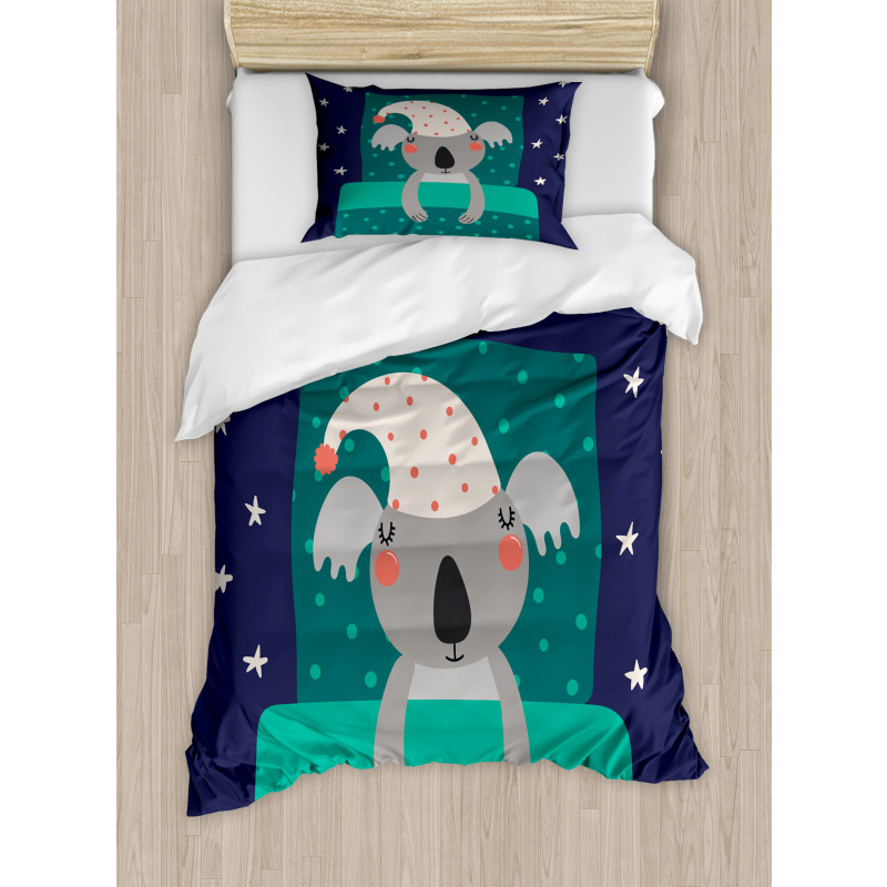 Sleeping Fluffy Koala Bear Duvet Cover Set