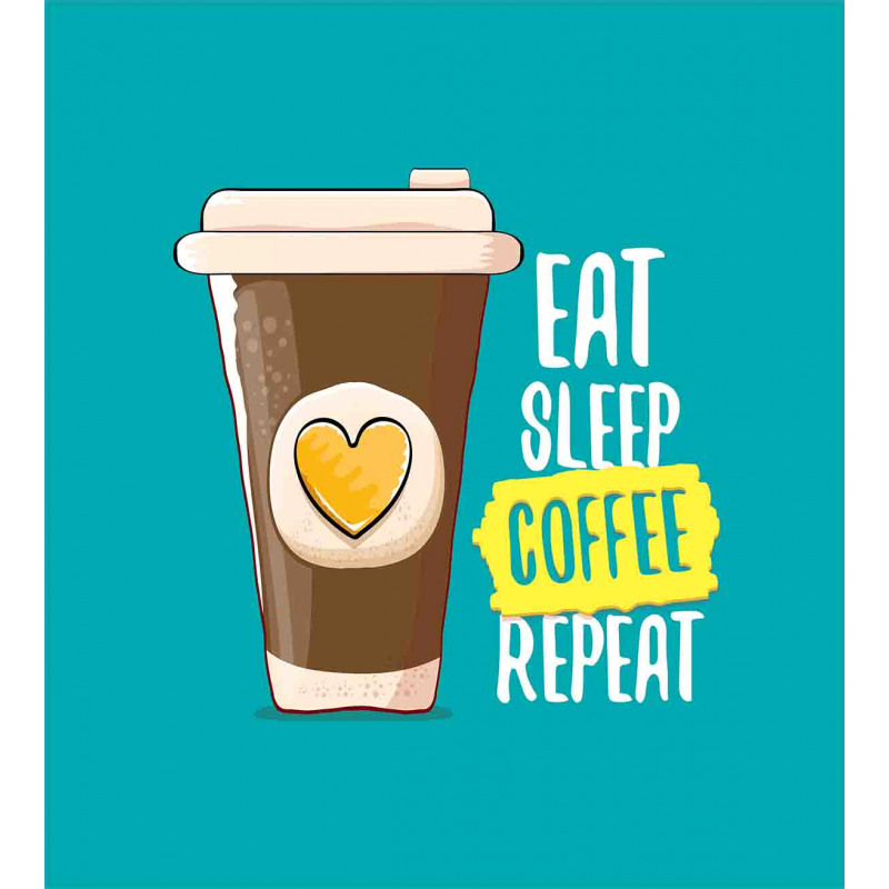 Eat Sleep Coffee Time Repeat Duvet Cover Set