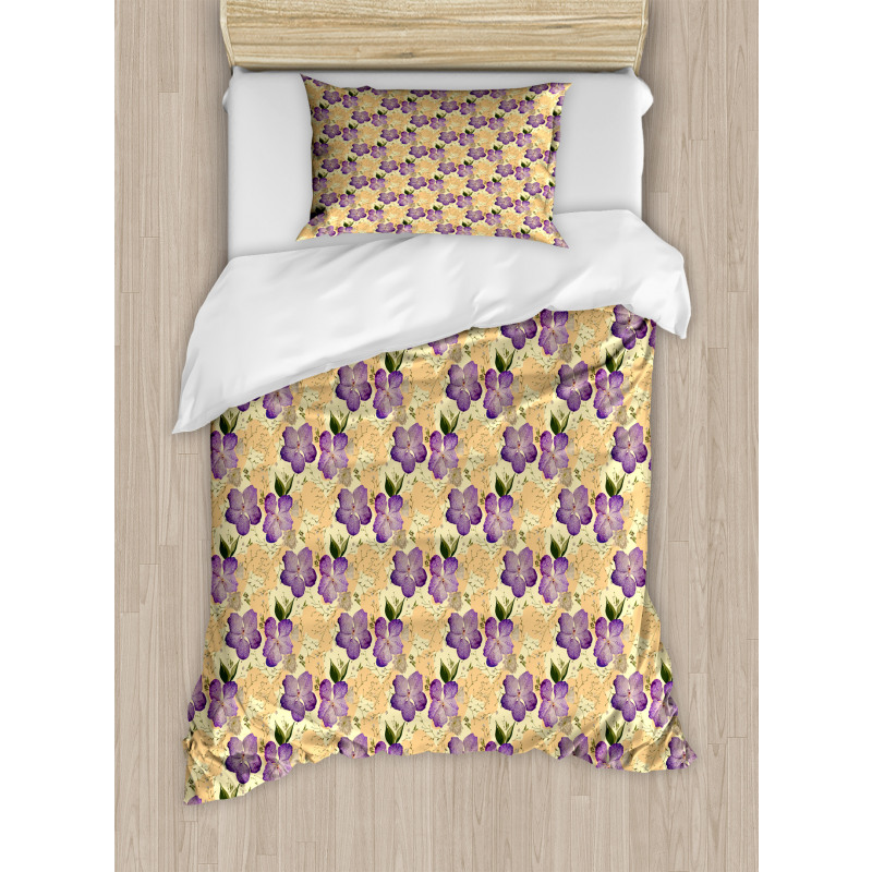 Romantical Purple Orchids Duvet Cover Set