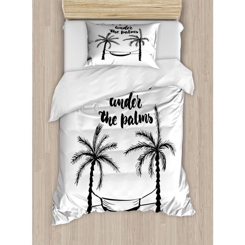 Find Me Under Palms Duvet Cover Set