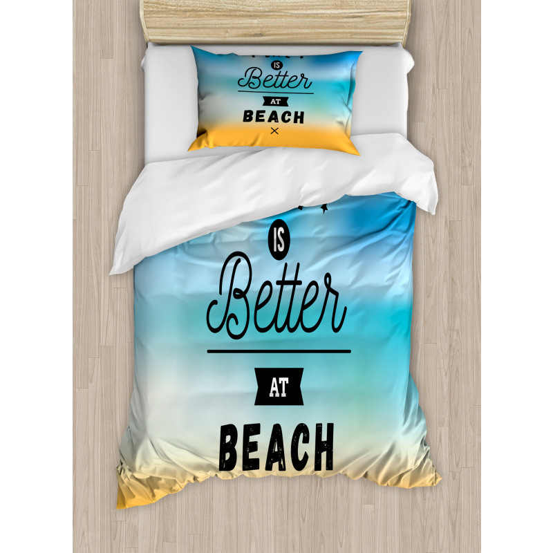 Life is Better Beach Duvet Cover Set