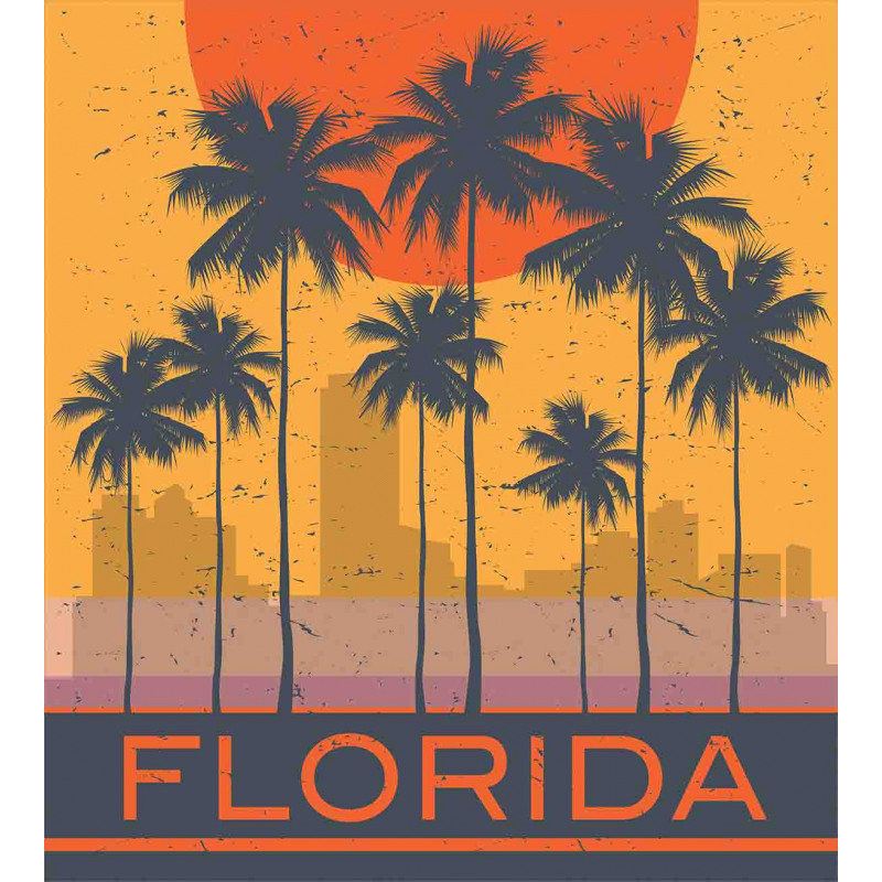 Florida Coast Grunge Duvet Cover Set