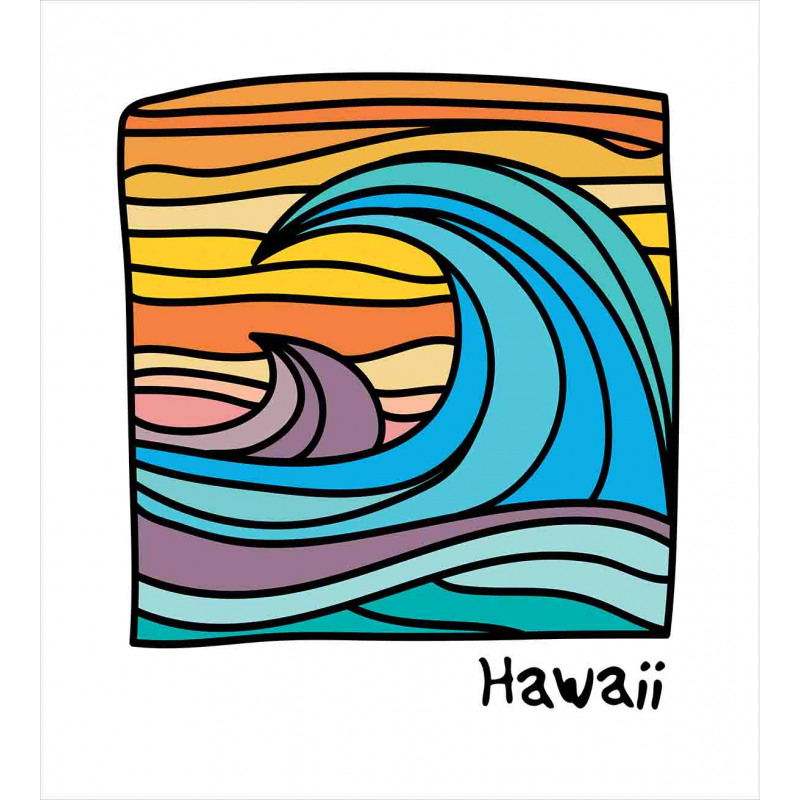 Abstract Ocean Waves Art Duvet Cover Set