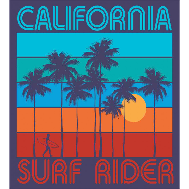 Surf Rider California Duvet Cover Set