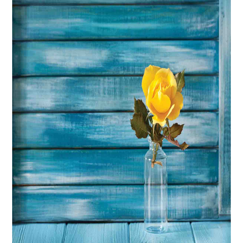 Blooming Yellow Rose in a Jar Duvet Cover Set