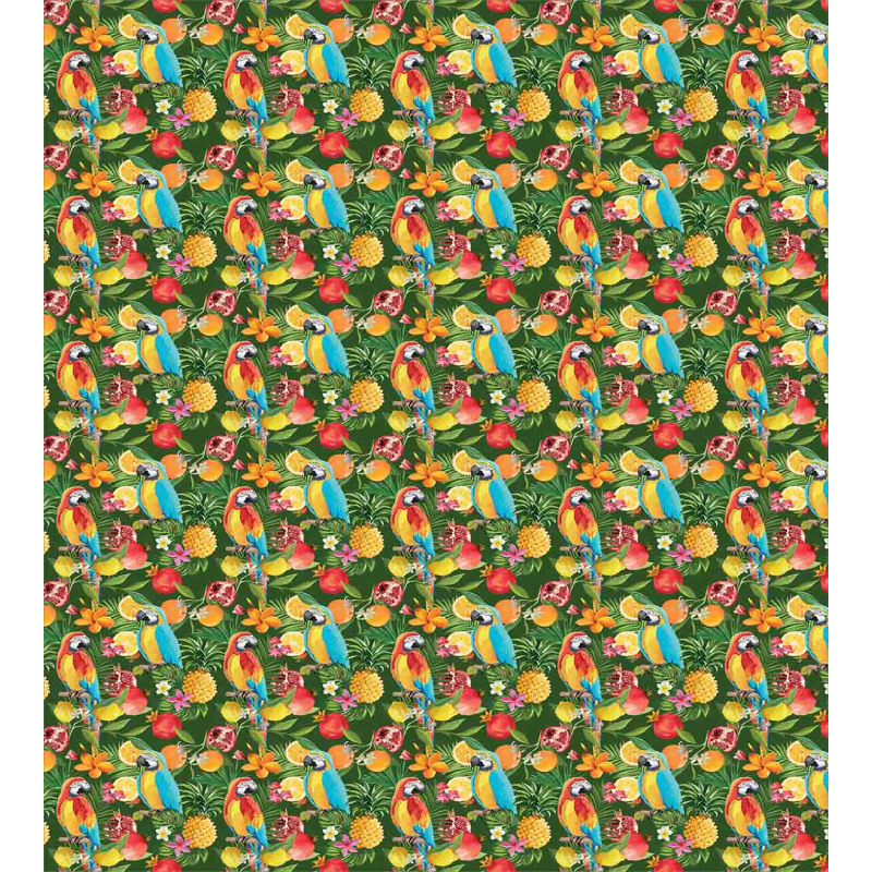 Parrots and Pomegranate Duvet Cover Set