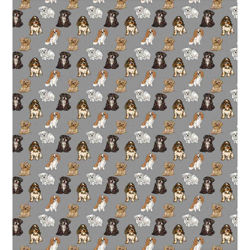 Different Dog Breeds Artwork Duvet Cover Set