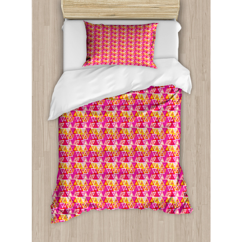Abstract Triangle Pattern Duvet Cover Set